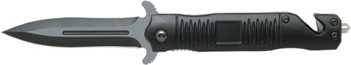 ABKT BLACK STILETTO ASSISTED - OPENER 3.5" BLADE W/BREAKER