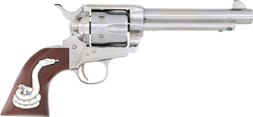 Cimarron Man W/No Name .357 Magnum Frontier Revolver - 5.5" Silver Snake