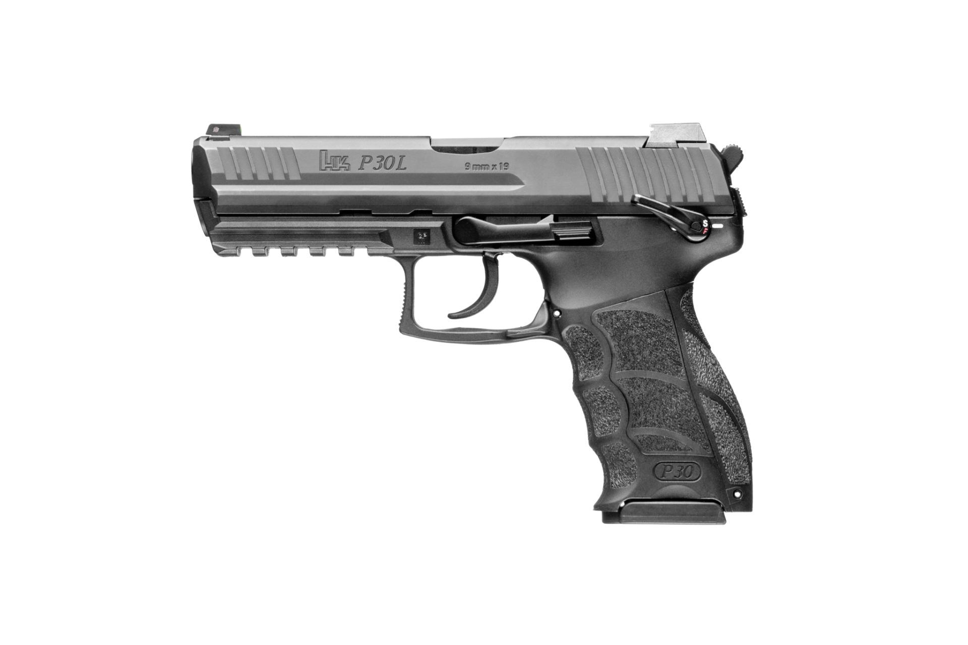 H&K P30 L V3 Handgun 9mm Luger 15rd Magazines(2) 4.45" Barrel DA/SA trigger and Manual Decocker & Safety