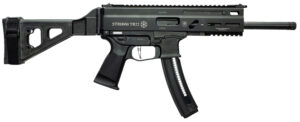 Grand Power 197892004817 TR22 Stribog 22 LR 25+1 10" Black Threaded Barrel, Black Hardcoat Anodize Receiver w/Picatinny Rail, Black SB Tactical Brace, Black Polymer Grip, Ambidextrous