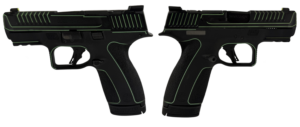 SMITH & WESSON M&P 9 SHIELD X NTS BLACK/LIME GREEN PISTOL 3.6" N.S. 1-13RD, 1-15RD MAG