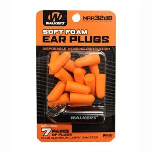 Walker 7pk foam Plugs w/ case