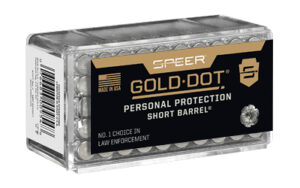 Speer Gold Dot .22 Winchester Magnum Rimfire 40 Grain Hollow Point Short Barrel Rimfire Ammo, 50 Rounds, 954