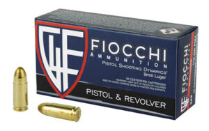Fiocchi Pistol Shooting Dynamics, 9mm, FMJ, 115 Grain, 50 Rounds