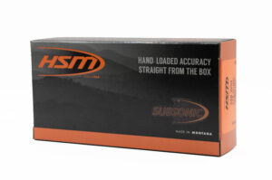 HSM Ammunition Subsonic .308 Winchester 175 Grain Boat Tail Hollow Point MatchKing Brass Cased Rifle Ammunition, 20 Rounds, HSM-308-5-N