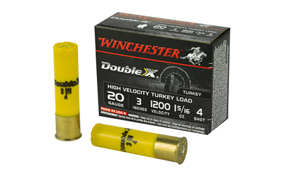Winchester Double X 20 Gauge 3in No. 4 1-5/16oz Turkey Shotshells - 10 Rounds #4