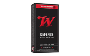 Winchester USA Handgun .40 S&W 180 Grain Jacketed Hollow Point Brass Cased Centerfire Pistol Ammo, 50 Rounds, USA40JHP