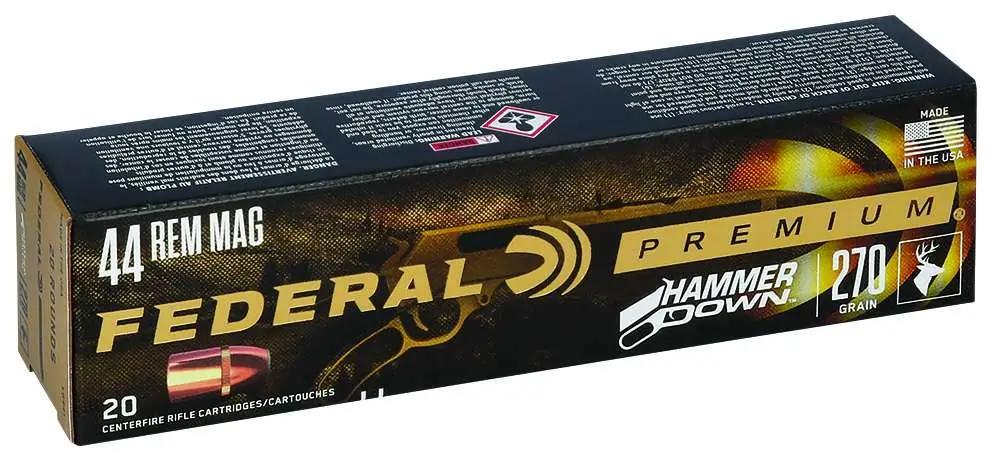 FEDERAL HAMMER DOWN AMO 44 REM MAG 270GR 20 RD (10 BOX CASE)