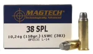 MAGTECH AMO 38 SPECIAL 158GR LSWC 50-RD ( 20 BOXES PER CASE )