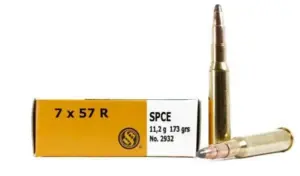 SELLIER & BELLOT AMO 7X57R MAUSER 173GR SPCE 20-RD ( 20 BOXES PER CASE )