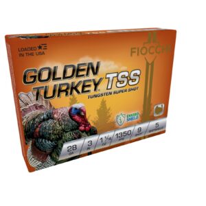 FIOCCHI GOLDEN TURKEY TSS AMO 28GA 3 IN 1 1/16 OZ #9 1350 FPS 5RD ( 10 BOXES PER CASE )