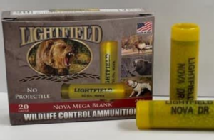 LIGHTFIELD WILDLIFE CONTROL AMO 20GA 2.75 IN LESS LETHAL NOVA DR BLANK CCUSSION 5RD ( 10 BOX CASE )