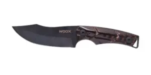 WOOX BAD BOY HUNTER FIXED BLADE KNIFE - MICARTA X-GRIP BROWN