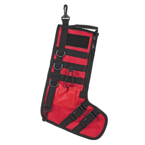 NC STAR TACTICAL STOCKING HOLIDAY W/ HANDLE RED AND BLACK 15"X10.5"X6.5"