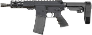 Rock River Arms BLK2132 LAR-15M  300 AAC Blackout 30+1 8" Black M-LOK Handguard, Black Aluminum Picatinny Rail Receiver, Black Polymer SB Tactical SBA3 Arm Brace, Black Hogue Rubber Grip