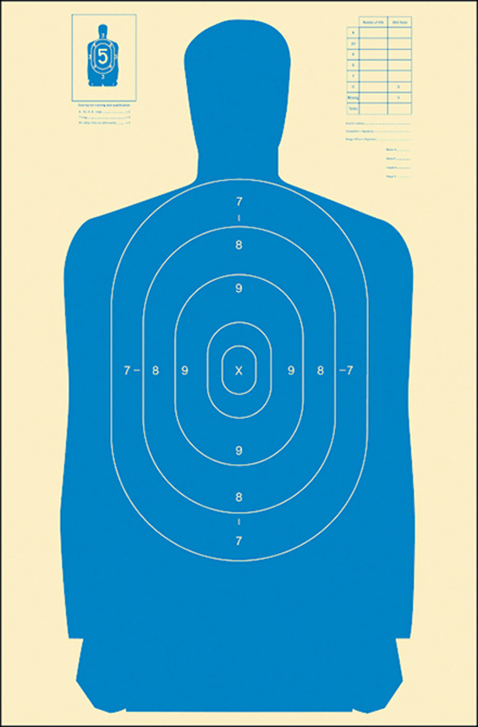 Action Target B27SBLUE100 Hanging Qualification Target