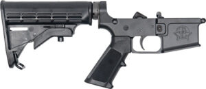 GLFA AR-15 Lower Group 5.56mm with Adjustable Stock - Black