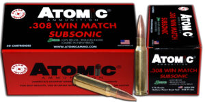 Atomic ATM .308 175GR Sub HPBT Rifle Ammunition - 50RD