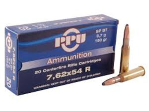 PPU 7.62x54R 150GR Soft Point Rifle Ammunition - 20 Rounds