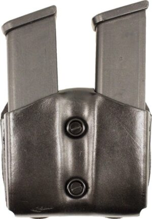 DeSantis Double Mag Pouch OWB - Leather Single Stack 9/40
