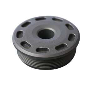SilencerCo Bravo Front Cap 223 Cal Titanium - Black