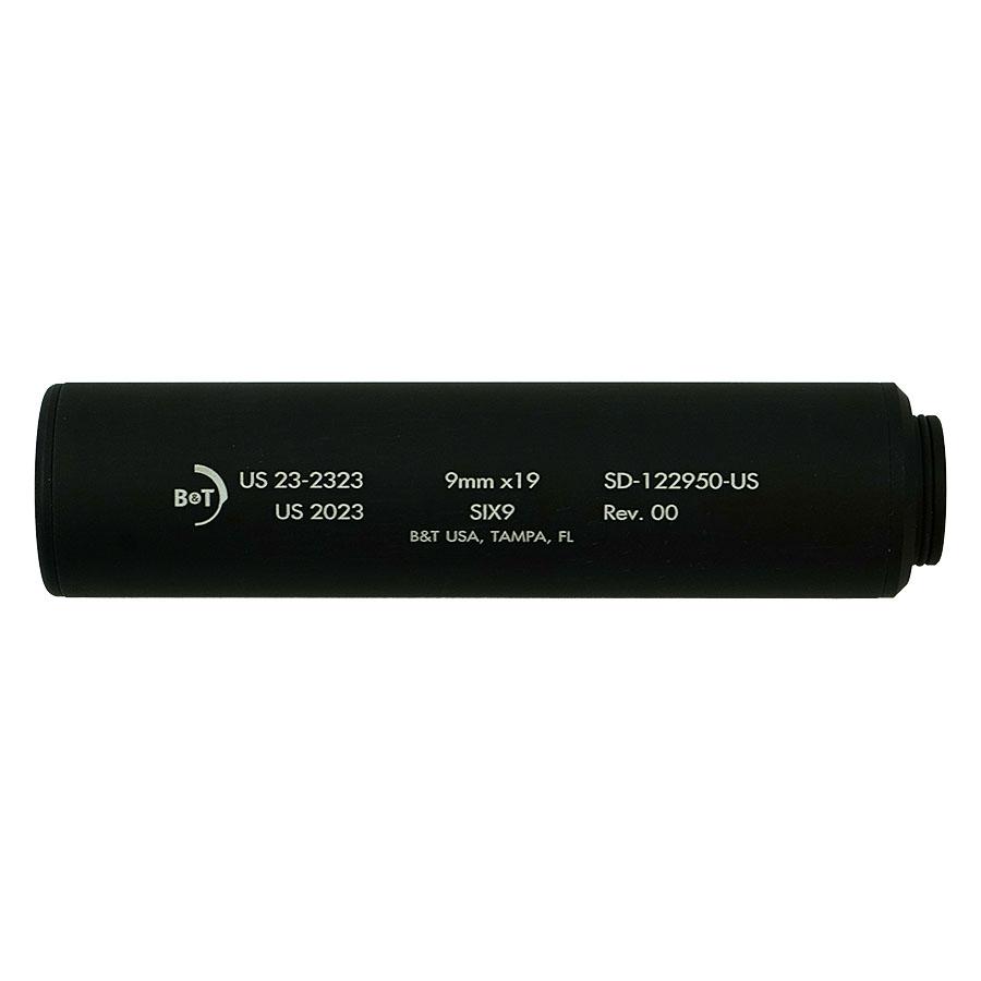 B&T Six9 Wipe Suppressor for 9mm Luger - Black