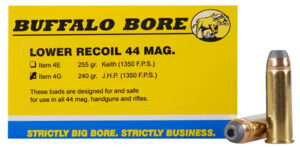 Buffalo Bore 44 Rem Mag Low Recoil 240gr JHP Ammunition