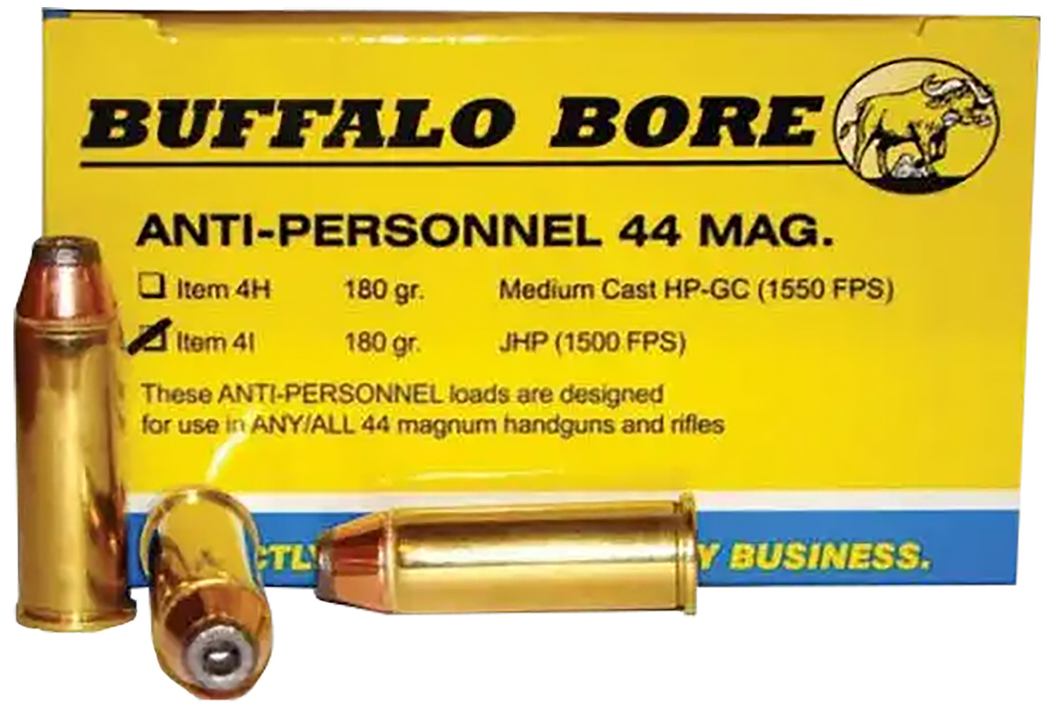 Buffalo Bore 44 Magnum Anti-Personnel 180gr JHP Ammo