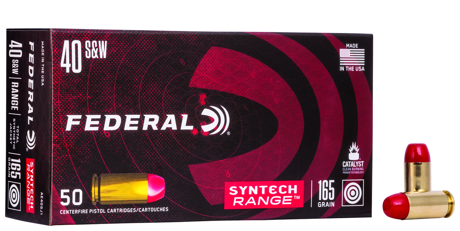 Federal AE40SJ1 American Eagle Syntech Range .40 S&W Ammo