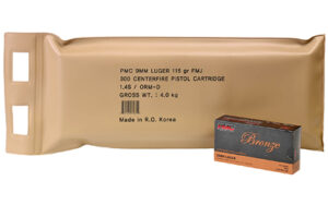 PMC Bronze 9MM 115GR FMJ Handgun Ammunition