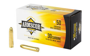 ARMSCOR .30 Carbine 110GR FMJ Rifle Ammunition - 50 Rounds