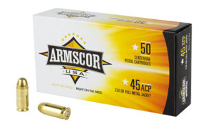 ARMSCOR .45 ACP 230GR FMJ Handgun Ammunition - 50 Rounds