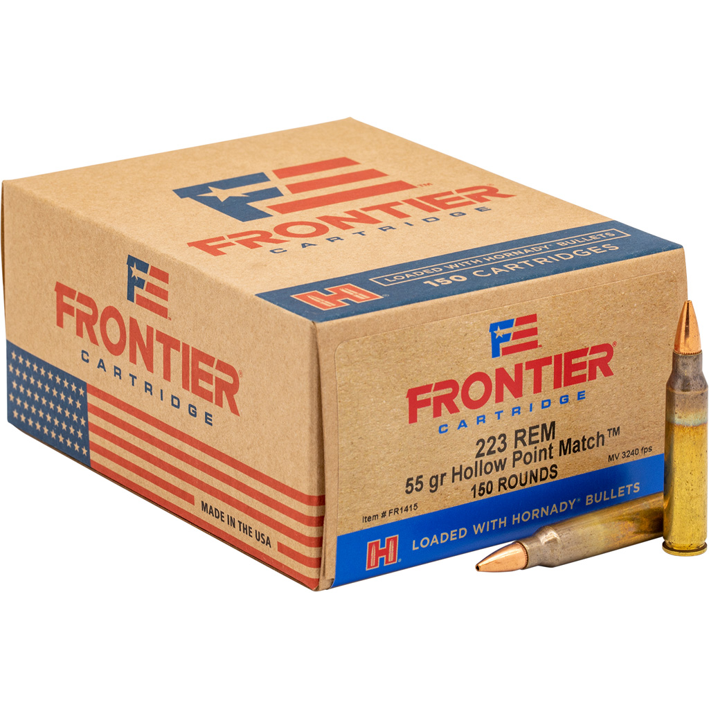 Hornady Frontier .223 Rem 55 gr HP Rifle Ammo - 150 Rounds