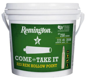 Remington .223 Rem 45gr JHP Ammunition - 250 Rounds