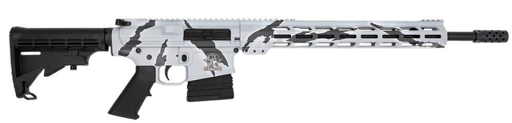 GLFA AR-10 .308WIN 18" Pursuit Snow Camo Rifle