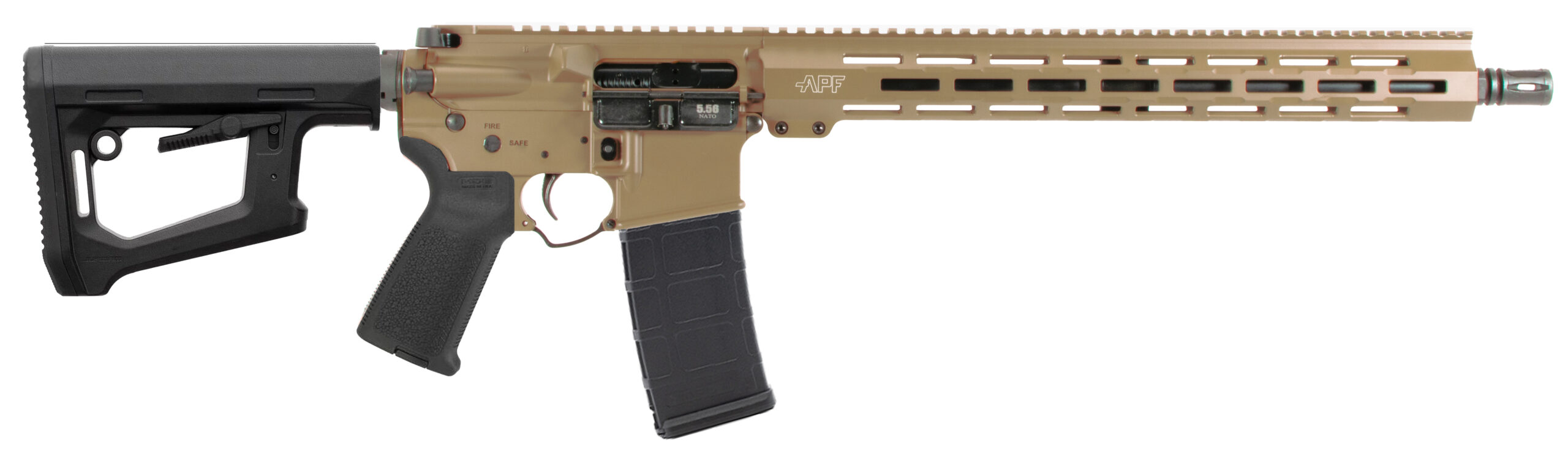 APF 5.56 NATO FURY 16" FDE MLOK Semi-Auto Rifle