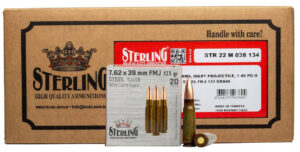 GO STERLING 7.62X39 123GR FMJ Rifle Ammunition - 1000 Rounds