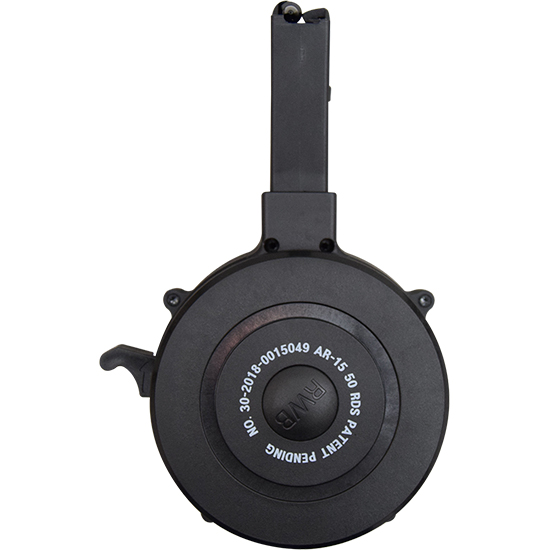 RWB AR15 50-Round Drum Magazine - Black Polymer