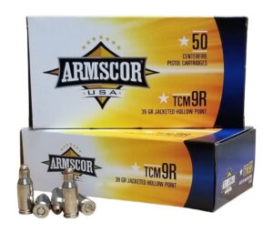 Armscor 22 TCM 39GR JHP Nickel Handgun Ammunition - 50 Rounds