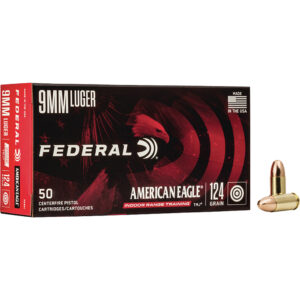 Federal American Eagle 9mm Luger Pistol Ammo - 50 rd
