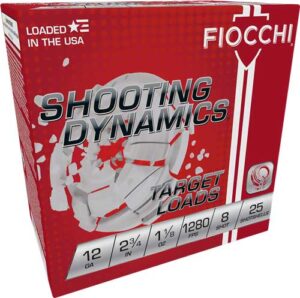 Fiocchi 12GA Shotgun Shells - 2.75" #8 Lead, 250rd Case