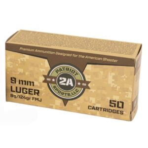 Patriot Sports 9mm Luger Brass Case Handgun Ammunition