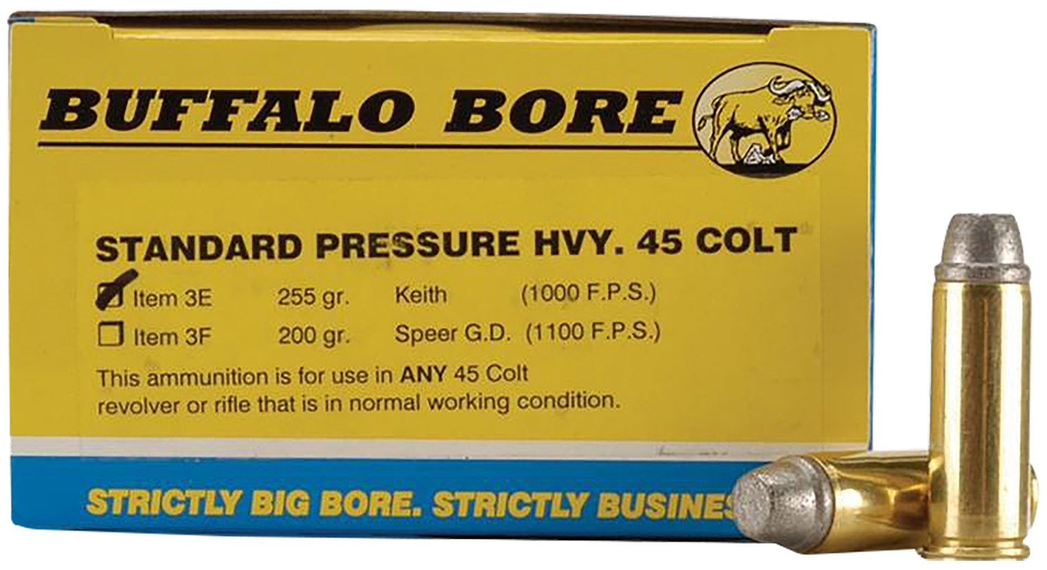 Buffalo Bore 45 Colt 255gr Gas Checked Soft Cast Ammo