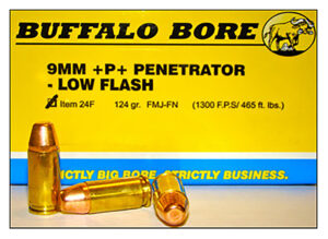 Buffalo Bore 9mm +P+ Penetrator Ammunition 124gr FMJ