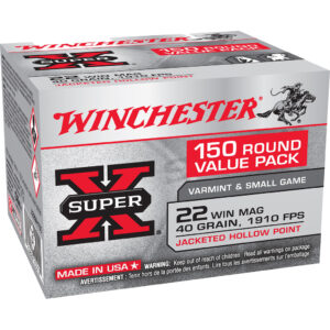 Winchester Super-X 22 Win. Mag. 40 gr. JHP Ammo - 150 rd