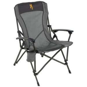 Browning Fireside Gold Buckmark Camping Chair - Charcoal/Grey