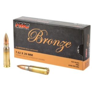 PMC Bronze 7.62x39 Rifle Ammo - 123 Grain FMJ