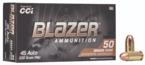 CCI Blazer Brass .45 ACP 230GR FMJ Ammo - 50 Rounds
