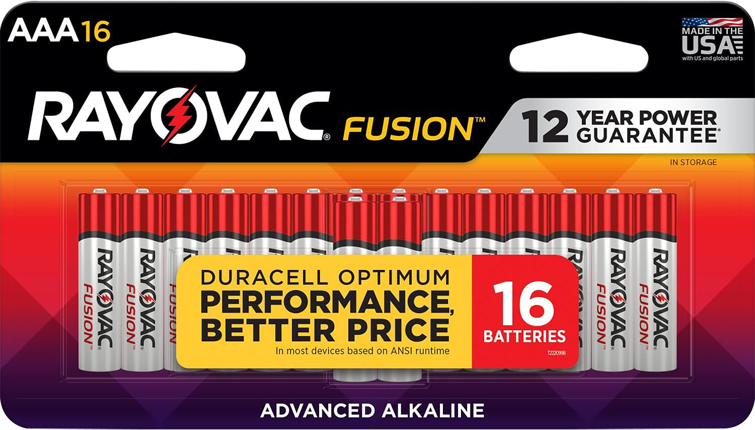 Rayovac High Energy AAA Alkaline Batteries - 16 Pack