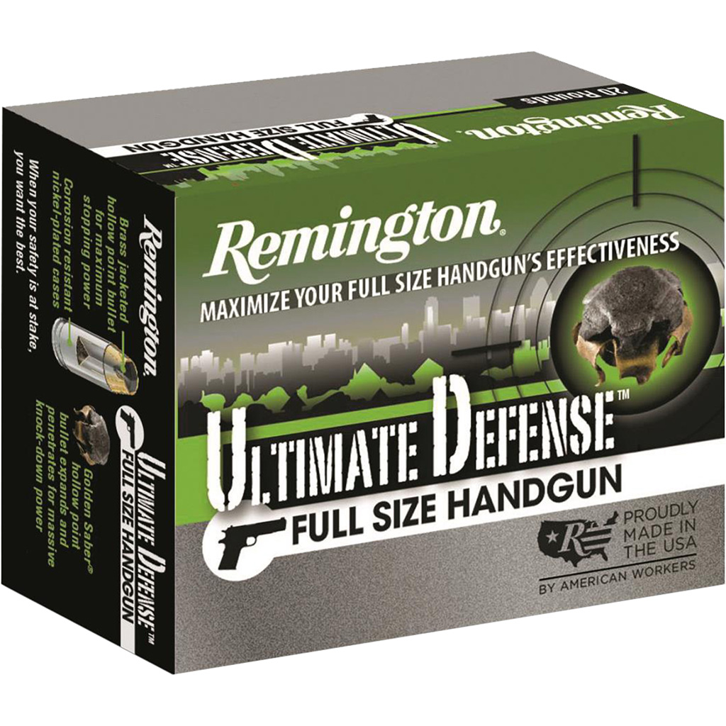 Remington Ultimate Defense .45 ACP Handgun Ammo - 185 gr BJHP
